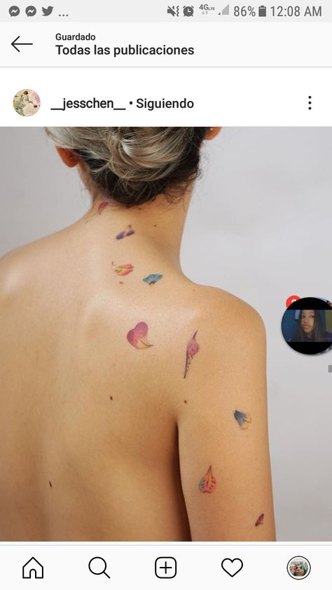 Shoulder petals tattoo Flower Petal Tattoo Falling, Falling Flowers Tattoo, Flower Petals Tattoo, Falling Petals Tattoo, Colorful Shoulder Tattoo, Flower Petal Tattoo, Rose Petal Tattoo, Petal Tattoos, Rose Petals Tattoo