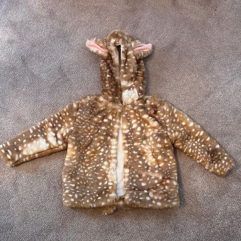 Never Worn, New With Tags Deer Print Clothes, Fawn Clothes, Fuzzy Clothes, Deer Clothes, Fawn Print, Deer Outfit, Deer Sweater, Funky Hats, Jacket Outfit Women