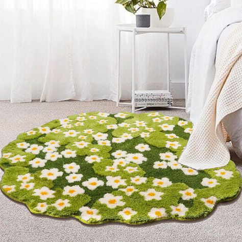 PRICES MAY VARY. **Vibrant Colors and Realistic 3D Patterns**: The 3D Moss rug boasts vibrant colors and lifelike 3D patterns that add a touch of dynamism to any room. Decorative rugs bedroom innovative approach to home decor makes it a standout piece, perfect for adding a touch of creativity to your living space. **Durable Acrylic Material**: Crafted from high-quality Acrylic fiber, the Moss rug ​pile is designed to withstand the test of time. Moss rugs durability ensures that the Moss rug rema Moss Rug Bathroom, Green Punch Needle Rug, Moss Green Rug, Mossy Rug, Cute Bedroom Rugs, Small Rug Ideas, Backing Aesthetic, Wetzel Pretzel, Green Dorm Room Ideas