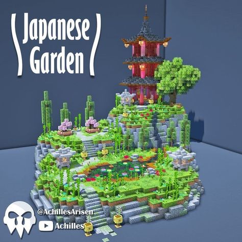 Minecraft Asian Village, Minecraft Shrine Ideas, Minecraft Japanese Garden, Asian Minecraft Builds, Minecraft Shrine, Minecraft Japanese Temple, Japanese Minecraft Builds, Mountain Fortress, Minecraft Japanese House