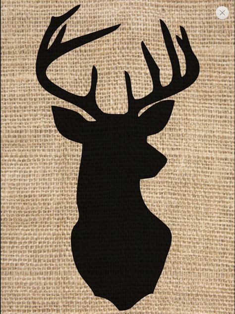 Rudolph Silhouette, Deer Stencil, Deer Head Silhouette, Head Silhouette, Sign Painting, Art And Craft Videos, Craft Paint, Silhouette Stencil, Lodge Decor