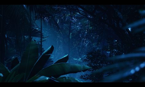 Unreal 4 lighting work on a tropkcql forest, assets comes from an unreal market place package Rainforest At Night, Jungle At Night, Forest Lighting, Brand Boards, Jungle Life, Theater Design, Night Forest, Level Design, Tropical Forest