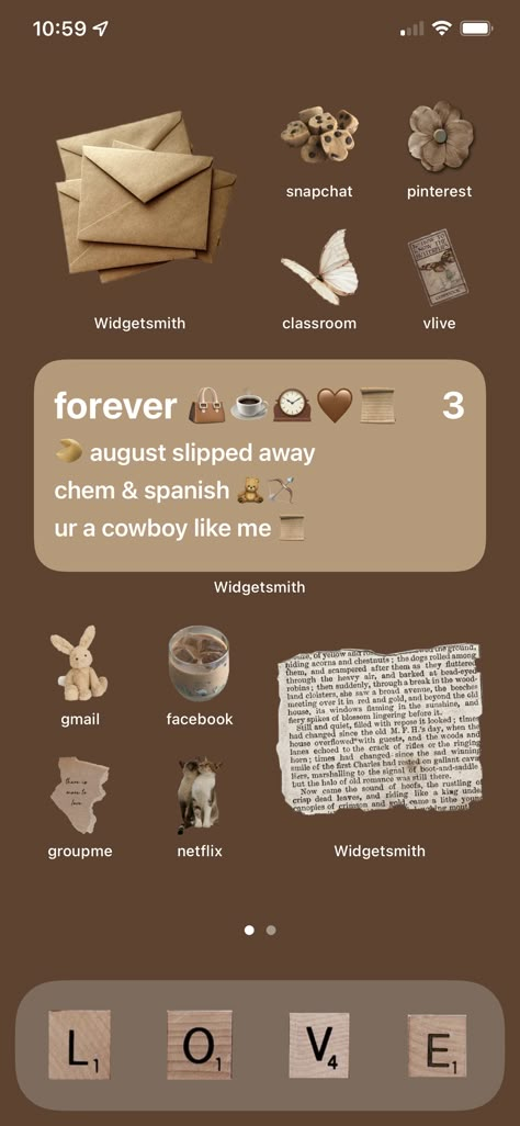 iphone phone ios 14 15 update widget app layout aesthetic brown dark light academia ideas idea apps xr xs max 11 12 Ios16 Ideas Aesthetic, Ipad Homescreen Ideas Brown, Brown Aesthetic Widget Ideas, Iphone 12 Widget Layout, Brown Phone Widget, Vintage Widgetsmith Ideas, Aesthetic Widget Ideas Brown, Minimalist Homescreen Ideas, Aestethic Widget Ideas