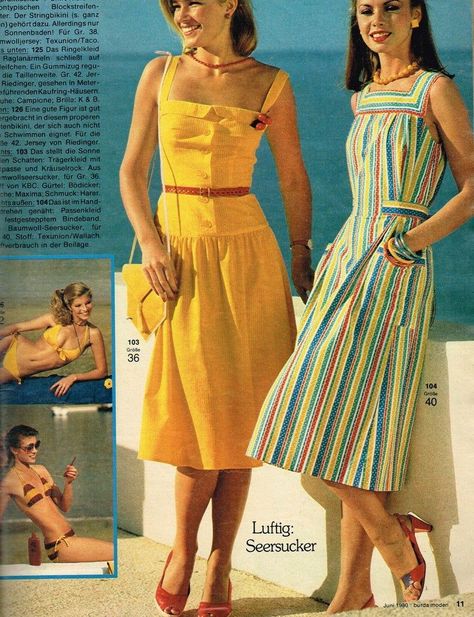 60s Summer Dress, 70s Summer Dress, 80s Summer Fashion, 80s Summer Dress, 1980s Summer, 1980 Dress, 80s Summer, Pattern Sheets, Burda Sewing Patterns