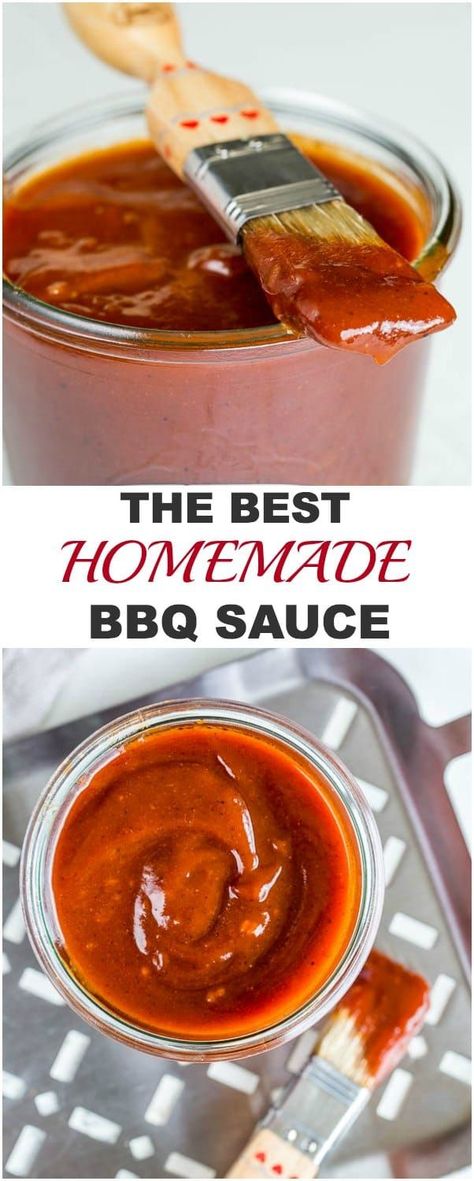 You've got to try this homemade bbq sauce for your summer grilling. You'll never look back! This's the basic version, but it's so easy to customize it to your own taste. Best Homemade Bbq Sauce, Easy Bbq Sauce, Bbq Sauce Homemade Easy, Chicken Ribs, Make Bbq Sauce, How To Make Bbq, Homemade Bbq Sauce Recipe, Sauce Spaghetti, Homemade Bbq Sauce