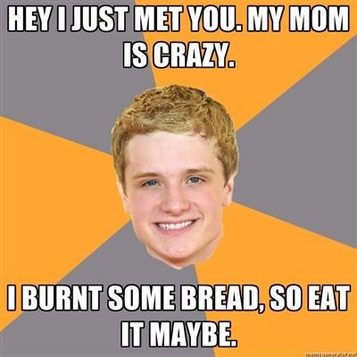 Hunger Games Quotes Peeta, Hunger Games Jokes, Hunger Games Katniss, Hunger Games Memes, Hunger Games Quotes, District 12, Hunger Games Fandom, Funny Quotes For Kids, Hunger Games Humor