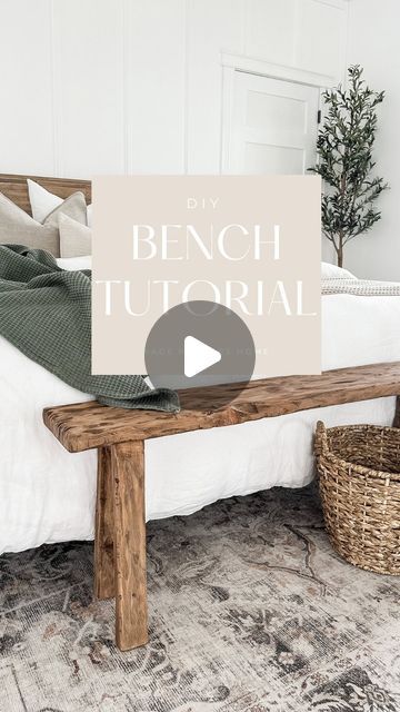 Narrow Hallway Bench, How To Make A Bench, Narrow Entry Bench, Bedroom Bench Diy, Diy Rustic Bench, Entryway Bench Diy, Sage Phillips, Narrow Bench, Pine Bench