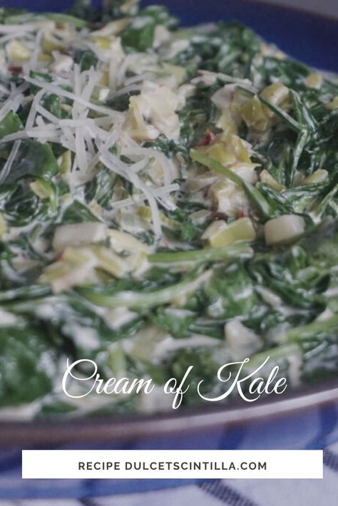 Cream of kale is oh so good! From the vibrant green of the kale to the creaminess and pop of garlic. What is there not to like? Calling all kale lovers to the stage…. Creamed Kale, Baby Kale, Creamed Leeks, Kale Recipes, Red Pepper Flakes, Leeks, Gluten Free Vegetarian, Kale, Garlic