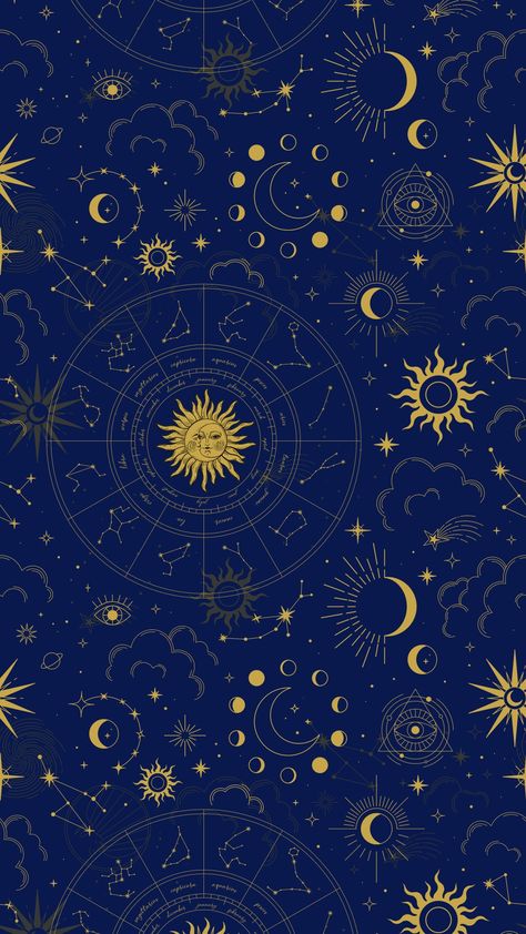 Star Method, Sun Moon And Stars, Witchy Wallpaper, Celestial Art, 수채화 그림, Phone Wallpaper Patterns, Simple Acrylic Paintings, Iphone Background Wallpaper, 판타지 아트