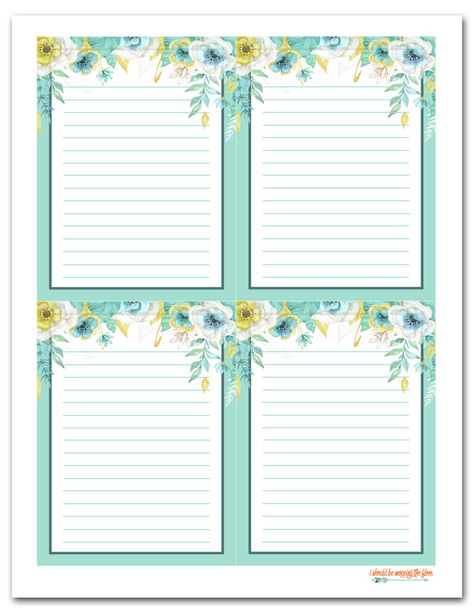 Free Printable Floral Gift Tags and Coordinating Lined Note Cards Journaling Cards Free Printable, Free Floral Printables, Free Printable Stationery Paper, Printable Note Cards, Printable Journal Cards, Note Card Template, Card Template Free, Stationary Printable, Printable Lined Paper