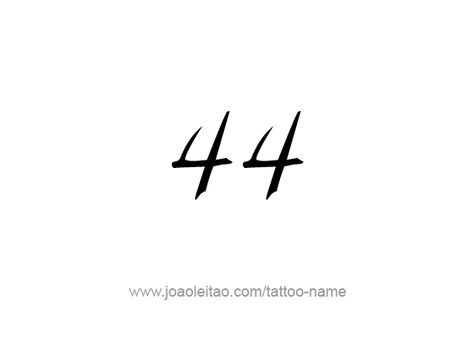 Tattoo Design Nummer Vierundvierzig Number 44 Tattoo, 44 Tattoo Number, 44 Tattoo, Number Tattoo Fonts, Typography Tattoo, Mark Tattoo, Number Tattoos, Ink Lettering, Writing Tattoos