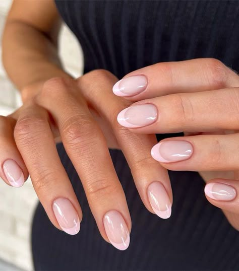 Spring-inspired nail designs, Spring nails, Spring nail ideas, Spring nail art, Spring nails short, floral nails, pastel nails, Spring pastel nails, floral tips Nails Subtle, Natural Looking Acrylic Nails, Pink French Tips, Almond Nails French, Colors Nails, French Tip Nail Designs, Subtle Nails, French Tip Acrylic Nails, Pink French