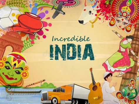 Incredible India Posters, Modern Transportation, Grungy Background, Diversity Poster, India Poster, India Culture, India Colors, Business Icon, Incredible India