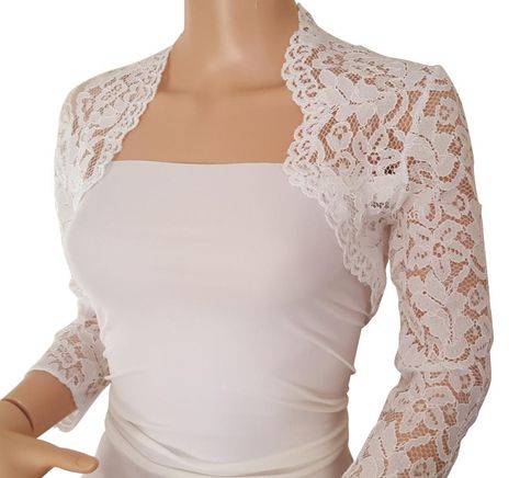 Wedding Dress Arms, Lace Bolero Jacket, Short Sleeve Bolero, Bridal Shrug, Wedding Shrug, Bolero Wedding, Bridal Bolero, Lace Bolero, Shrugs And Boleros