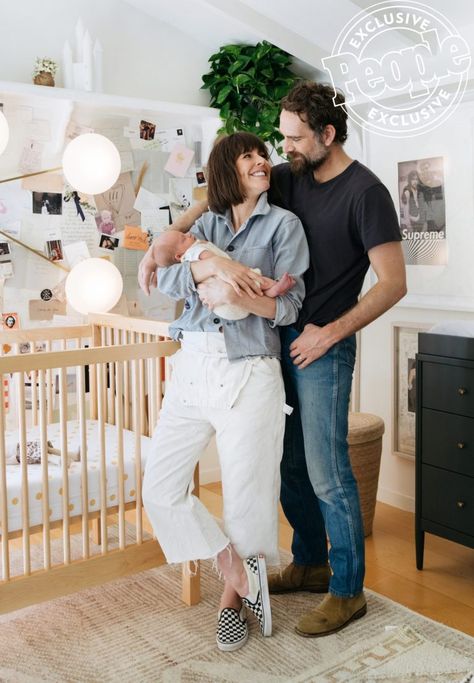 HGTV Star Leanne Ford Reveals Daughter Ever's 'Magical' Nursery That Just 'Makes You Happy' Restored By The Fords, Modern Bassinet, Wood Crib, All White Room, Ford Interior, Green Dresser, House Beautiful Magazine, Hgtv Star, Pale Wood