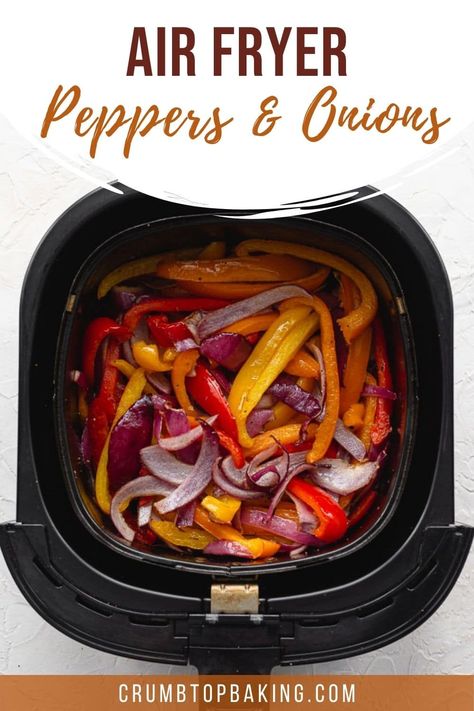 How To Dehydrate Peppers In Air Fryer, Air Fryer Fajita Vegetables, Peppers And Onions In Air Fryer, Roasted Peppers In Air Fryer, Air Fryer Peppers And Onions, Roasted Red Peppers In Air Fryer, Air Fryer Bell Peppers, Air Fryer Peppers, Airfryer Ideas