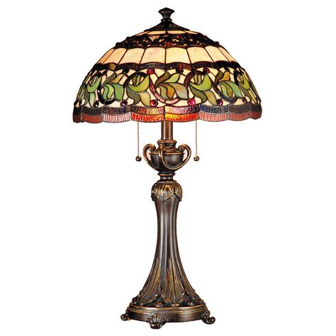 Dale Tiffany™ Ava Tiffany Table Lamp Victorian Table Lamps, Beautiful Lamps, Antique Vases, Tiffany Style Lamp, Tiffany Table Lamps, Bronze Lamp, Lamp Antique, Bronze Table Lamp, Bronze Table