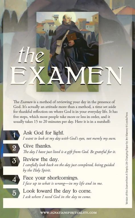 Examen Prayer Card - Ignatian Spirituality Examen Prayer, Ignatian Spirituality, Examination Of Conscience, St Ignatius Of Loyola, St Ignatius, Spiritual Formation, Catholic Family, Faith Formation, Religious Education