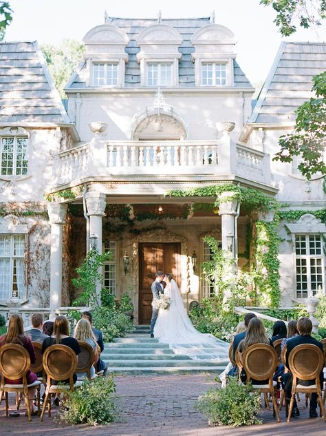 La Vie en Rose Wedding at La Caille's French Chateau Peach Fall Wedding, Bridal Shower Ideas Pink, Romanian Wedding, Wedding Chateau, French Chateau Wedding, Salt Lake City Wedding, Welcome Baskets, Storybook Wedding, Chateau Wedding