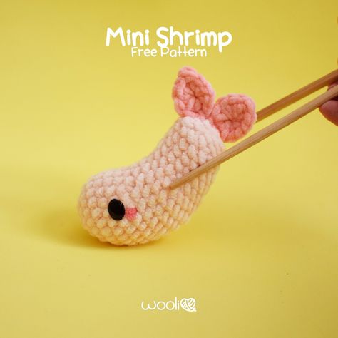 Hey guys! As a true sushi and shrimp fan, I’m so excited to finally share this pattern with you! 🍤✨ Mini Shimi is finally here at Wooli, and it’s completely free! 🧡 The perfect addition to your sushi collection 🍣🍤🍙 The pattern includes instructions for both the tempura and fresh shrimp versions! So, which team are you—tempura or cocktail shrimp? 🍤 I hope you enjoy making this tasty little friend as much as I did! 😋 #Crochet #Amigurumi #FreePattern #CrochetSushi #TempuraShrimp #FreshShrimp ... Shrimp Crochet Pattern Free, Crochet Sushi Pattern Free, Shrimp Crochet Pattern, Crochet Shrimp, Sushi Crochet, Crochet Sushi, Cocktail Shrimp, Fresh Shrimp, Crochet Inspo