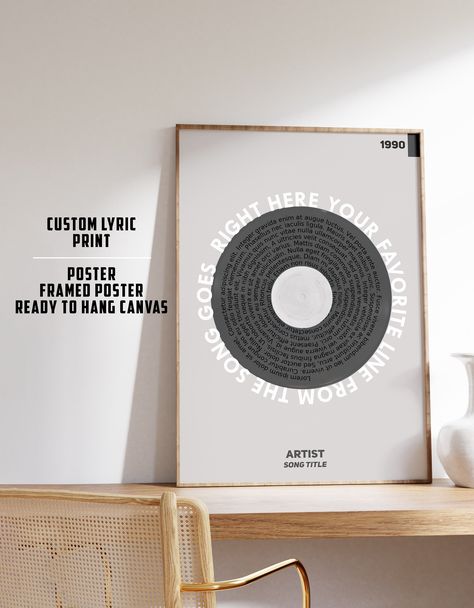 Song Wall Art, Favourite Song, House Deco, Macklemore, Lyric Poster, Lyric Prints, Song Lyric, Vinyl Print, Final Touch