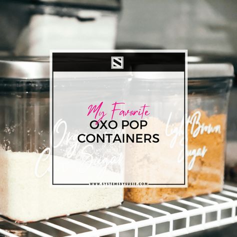 Oxo Pantry Organization Food Storage, Oxo Pop Containers Ideas, Oxo Pantry Organization, Oxo Containers, Oxo Pop Containers, Dishwasher Tabs, Beautiful Pantry, Pantry Organizer, Cereal Containers