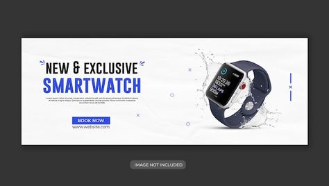 Modern smart watch sale promotional soic... | Premium Psd #Freepik #psd #banner Smart Watch Banner Design, Product Social Media Design, Watch Banner, Cover Photo Design, Graphical Design, Valentine Banner, Billboard Design, Website Backgrounds, Smart Gadget