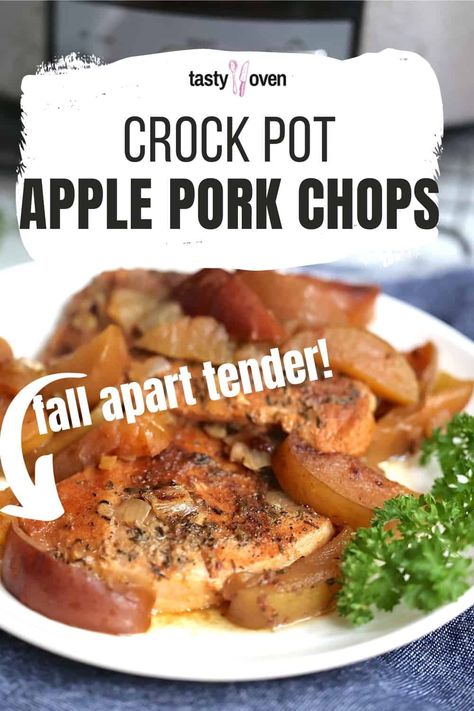 Crock Pot Pork Chops With Apples, Crock Pot Pork And Apples, Crockpot Pork Chops And Sweet Potatoes, Dump And Go Pork Chops, Slow Cooker Apple Pork Chops, Slow Cooker Pork Chops With Sweet Potatoes, Crock Pot Apple Pork Chops, Pork Chop Sweet Potato Recipes Crock Pot, Pork Chop And Apple Recipes Crock Pot