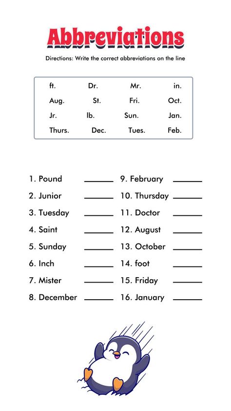 Learning Months Of The Year, Abbreviations Worksheet, Spelling Help, 2nd Grade Reading Worksheets, Learning Motivation, 2nd Grade Reading Comprehension, Concept Of Time, Homeschool Worksheets, Literacy Worksheets