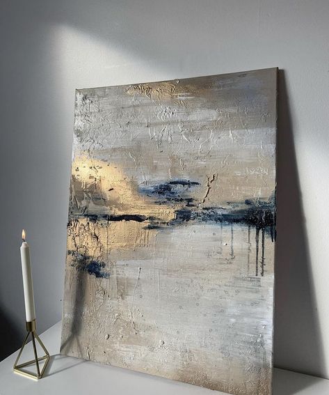 Plaster Wall Art Painted, Large Neutral Abstract Painting, Coastal Abstract Art, Abstract Art Ideas Acrylic, Diy Painting Ideas, Modern Abstract Painting Diy, Fall Canvas Painting, Black Canvas Paintings, Abstract Art Painting Techniques