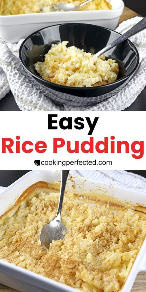 Incredibly Easy Rice Pudding - Cooking Perfected Home Made Waffles, Coconut Milk Recipes Dessert, Leftover Rice Pudding, Desert Easy, Yogurt Custard, Best Rice Pudding, Best Rice Pudding Recipe, Riced Broccoli, Creamiest Rice Pudding Recipe