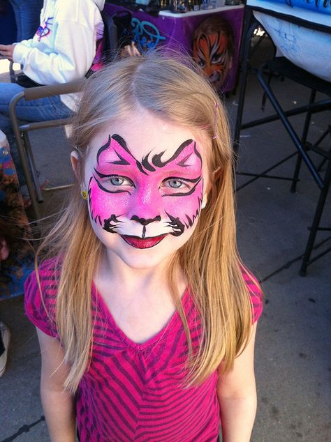 Face Painting at the Texas State Fair State Fair Party, State Fairs, Kitty Face Paint, Face Decor, Painting Faces, Texas State Fair, Fair Rides, Pink Tiger, Face Paints