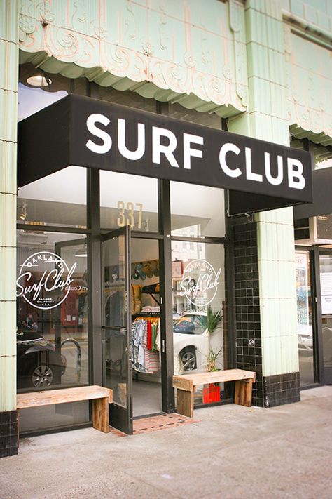 Surf Store, Minimal Bohemian, Storefront Design, Surf Club, Surf School, Shop Fronts, Retail Interior, Shop Front, Brick And Mortar