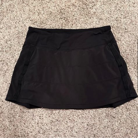 Brand New Never Worn No Flaws Black Lululemon Skirt, Lululemon Tennis Skirt, Lulu Skirt, Pleats Skirt, Lululemon Skirt, Hot Skirts, Lululemon Outfits, High Rise Skirt, Black Lululemon