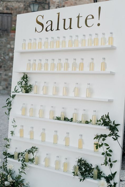 Tequila Shot Wall Wedding, Limoncello Wall, Matte Black Furniture, Dolomites Wedding, Tuscan Wedding Theme, Tuscan Summer, Amalfi Wedding, Sayulita Wedding, Sicilian Wedding