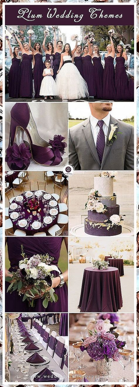 Winter Wedding Bouquet - Discover Your Inspiration - Act swiftly or you will missed it. Click for more! Chic Wedding Centerpieces, Plum Wedding Colors, Deep Purple Wedding, Purple Color Combinations, Winter Wedding Centerpieces, Autumn Weddings, Plum Wedding, Purple Wedding Theme, Winter Wedding Bouquet