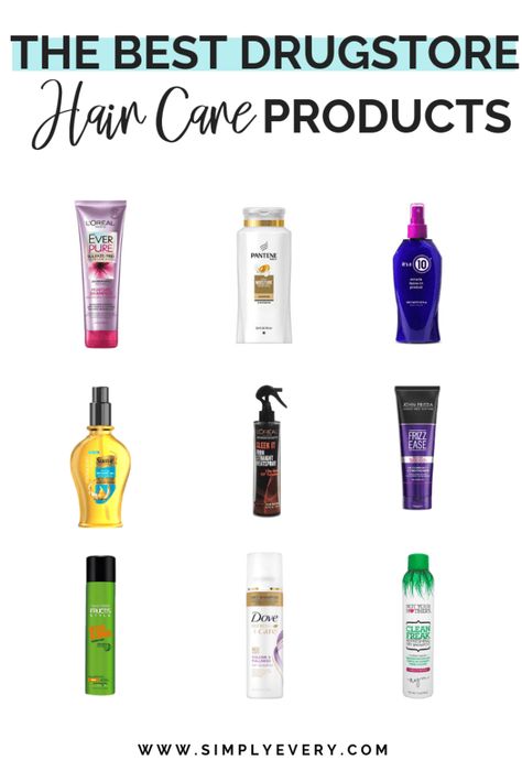 the best drugstore hair care products Drugstore Hair Care, Hair Styling Cream, Drugstore Hair Products, Natural Hair Conditioner, Dark Curly Hair, Hair Care Remedies, Hair Care Growth, Hair Care Oil, Hair Styling Products