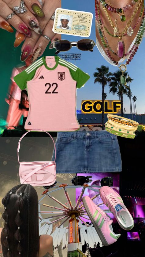 Camp Flog Gnaw 2024 outfit inspo #fashion #musicfestival #music #tylerthecreator #campfloggnaw Tyler The Creator Outfits, Camp Flog Gnaw, Festival Camping, Music Festival Outfits, Boating Outfit, Music Fest, Tyler The Creator, Cute Fits, Festival Outfits