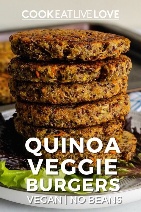 Quinoa Burgers Vegan, Quinoa Burger Recipe, Vegan Veggie Burger, Vegetarian Burger Recipe, Quinoa Veggie Burger, Veggie Burger Recipe, Quinoa Patties, Veggie Burger Patties, Best Veggie Burger