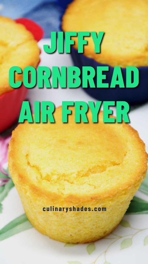 Muffins In Air Fryer, Jiffy Mix Cornbread, Jiffy Corn Muffin Recipes, Vegetarian Air Fryer, Jiffy Recipes, Canned Applesauce, Cornbread Muffins Recipe, Vegetarian Thanksgiving Recipes, Corn Bread Bake