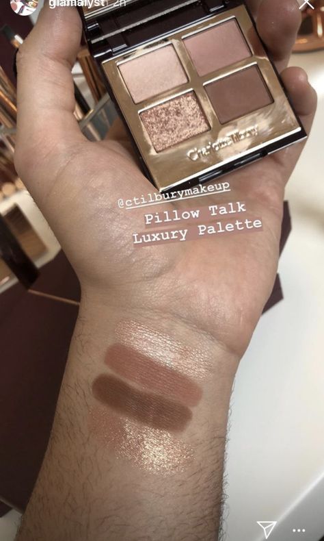 Charlotte Tilbury Pillow Talk Luxury Eye Palette swatches Pillow Talk Palette, Charlotte Tilbury Eyeshadow, Charlotte Tilbury Pillow Talk, Expensive Makeup, Lipstick For Fair Skin, Charlotte Tilbury Makeup, Makeup Rooms, Makeup Swatches, Luxury Makeup