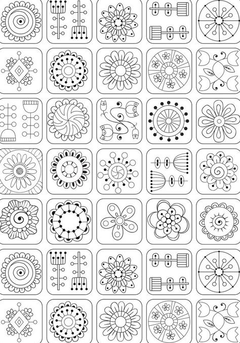 Block Print Designs Free Pattern, Zen Doodle Art Zentangle Patterns, Arte Doodle, Zen Doodle Patterns, Zen Doodle Art, Geometric Pattern Art, Mandala Design Pattern, Tangle Art, Soyut Sanat Tabloları