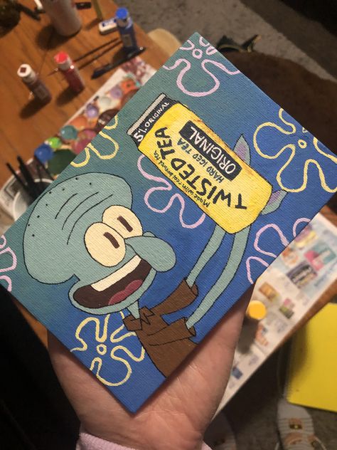 I was drinking a twisted tea and got inspired- ThorGift.com - If you like it please buy some from ThorGift.com Twisted Tea Painting, Tea Painting, Twisted Tea, Graphic Wall Art, Graphic Wall, Spongebob Memes, Spongebob Squarepants, Sketch Book, Sketch