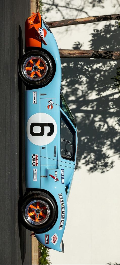 (°!°) 1969 GT40 Superformance MkI in Gulf Livery, image enhanced by Keely VonMonski Ford F40, Porsche 917 Gulf, Gulf Livery, Gulf Oil, Gulf Racing, Gt 40, Concept Motorcycles, Classic Racing Cars, Old Race Cars