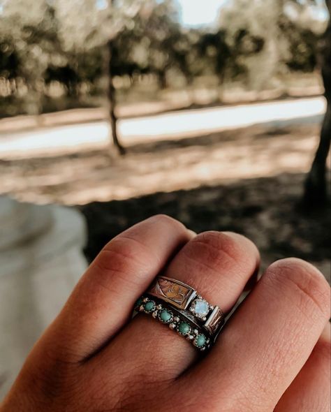 Southwestern Engagement Ring, Small Western Wedding Rings, Turquoise Wedding Rings Engagement, Wedding Rings Western Style, Western Turquoise Wedding Ring, Western Promise Rings For Her, Western Style Engagement Rings, Simple Western Wedding Rings, Southern Wedding Rings