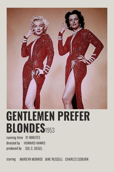 Gentlemen Prefer Blondes Poster, Gentlemen Prefer Blondes Aesthetic, Blond Characters, Movie Outfit Ideas, Memes Movie, Blonde Movie, Quote Movie, Movie Outfit, Character Movie