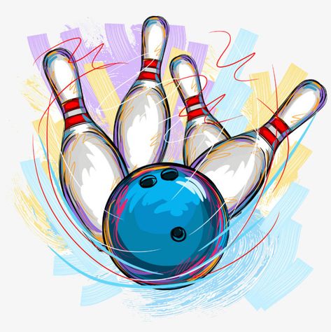 Bowling Art Drawing, Bowling Painting On Canvas, Bowling Painting, Bowling Drawing, Magnet Painting, Bowling Pictures, Pin Drawing, Artwork Storage, Bowling Ball Yard Art