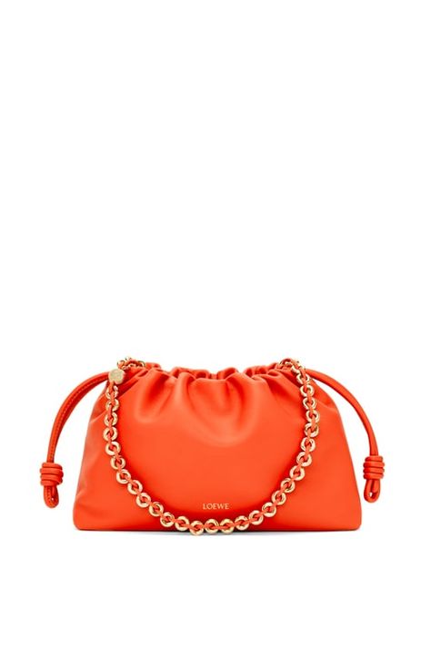 Orange Clutch, Loewe Flamenco, Loewe Puzzle Bag, Loewe Bag, Orange Bag, Louis Vuitton Shoulder Bag, Sneaker Wedge, Nappa Leather, Leather Clutch