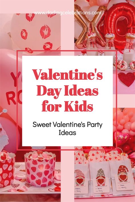 Fun Valentines Day ideas for kids. Valentines Party ideas for kids and sweet ways to celebrate Valentines Day with children. Children’s Valentines Party, Galentines Kid Party, Valentines Party School Classroom, Valentines Day Tea Party For Kids, Valentines Kids Party Ideas, Valentine Party Food Ideas For Kids, Valentine Tea Party Kids, Teen Valentines Party, Valentine's Party Ideas For Kids