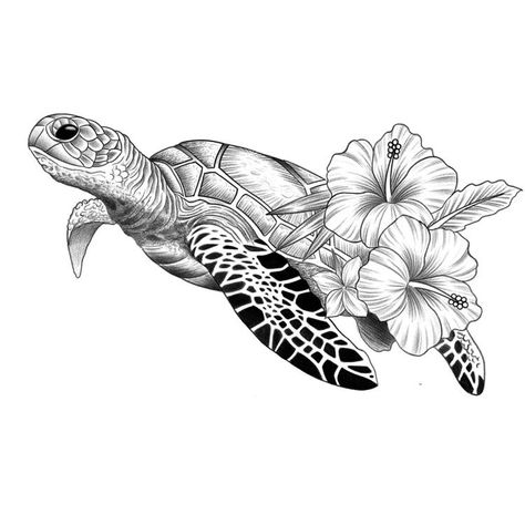 Turtle Ocean Tattoo, Turtle Tattoo Stencil, Aesthetic Sea Turtle, Sea Turtle Drawings, Tattoo Sea Turtle, Tattoos Line Art, Tattoos Sea, Turtle Tattoo Ideas, Turtle Sketch